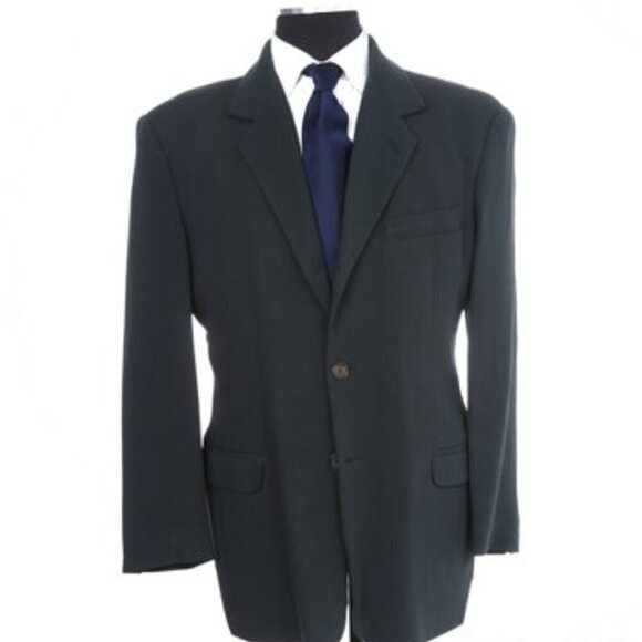 DOLCE & GABBANA Men's Greened Grey Draped Jersey Wool Blend Blazer Jacket - Picture 1 of 14